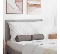 vidaXL Cojines Bolster 2 uds. tela Taupé Ø 15 x 40 cm
