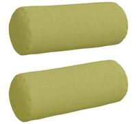 vidaXL Cojines Bolster 2 uds. Tela Verde Claro Ø 15 x 40 cm