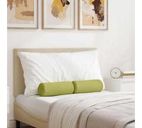vidaXL Cojines Bolster 2 pcs Verde Claro Ø 15 x 40 cm Tela, Cojines cilíndricos cómodos, Fundas Removibles, Almohadas Decorativas, Elementos Multiusos para el hogar