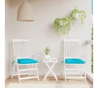 vidaXL Cojines de silla 2 uds tela Oxford turquesa 50x50x7 cm