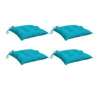 vidaXL Cojines de silla 4 uds tela Oxford turquesa 50x50x7 cm