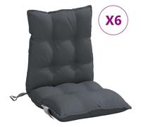 Vidaxl Cojines de Silla con Respaldo Bajo - Tela Color Antracita Anthracite