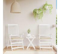 vidaXL Cojines de silla de jardín 2 uds tela Oxford beige 50x50x3 cm