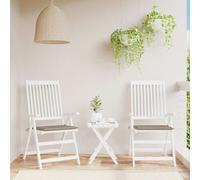 vidaXL Cojines de silla de jardín 2 uds tela Oxford taupé 50x50x3 cm