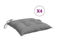 Vidaxl Cojines de Silla de Jardín 4 Uds Tela 40x40x7 Cm Color Antracita Gray