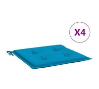 vidaXL Cojines de silla de jardín 4 uds tela Oxford azul 50x50x4 cm
