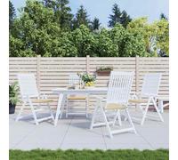 vidaXL Cojines de silla de jardín 4 uds tela Oxford beige 50x50x3 cm