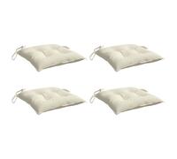 vidaXL Cojines de silla de jardín 4 uds tela Oxford crema 50x50x7 cm