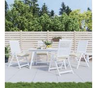 vidaXL Cojines de silla de jardín 4 uds tela Oxford crema 50x50x7 cm