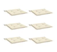 vidaXL Cojines de silla de jardín 6 uds tela Oxford crema 50x50x2 cm