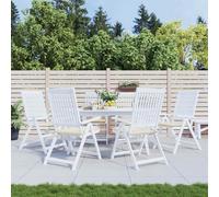 vidaXL Cojines de silla de jardín 6 uds tela Oxford crema 50x50x3 cm