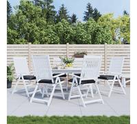 vidaXL Cojines de silla de jardín 6 uds tela Oxford negro 40x40x7 cm