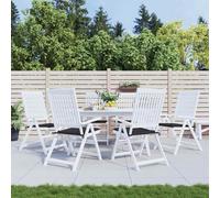 vidaXL Cojines de silla de jardín 6 uds tela Oxford negro 50x50x3 cm