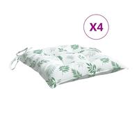 Vidaxl Cojines de Silla para Exterior 4 Uds Tela Oxford 50x50x7 Cm - Azul Claro, Azul y Blanco, Verde y Rosa White and green