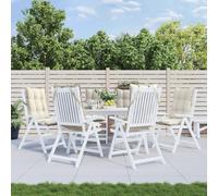 vidaXL Cojines para silla Respaldo alto, 6 uds, tela Oxford, crema