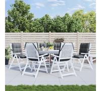vidaXL Cojines de silla respaldo bajo tela Oxford gris antracita 6 uds