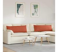 vidaXL Cojines de sofá 2 pcs Rojo Naranja 120 x 40 cm Tela de pana