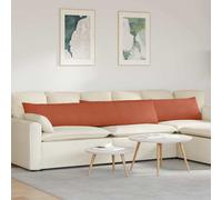 vidaXL Cojines de sofá 2 pcs Rojo Naranja 200 x 40 cm Tela de pana