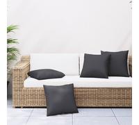 vidaXL Cojines de sofá 4 unidades tela negro 40x40 cm