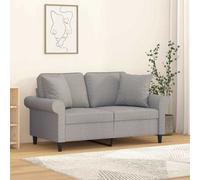 vidaXL Cojines decorativos 2 uds tela gris claro 40x40 cm