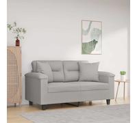 vidaXL Cojines decorativos 2 uds tela microfibra gris claro 40x40 cm