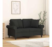 vidaXL Cojines decorativos 2 uds tela negro 40x40 cm