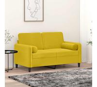vidaXL Cojines decorativos 2 uds terciopelo amarillo 15x50 cm