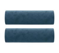 vidaXL Cojines decorativos Almohada para sofá Terciopelo azul 15x50 cm 2 uds