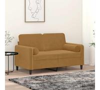 vidaXL Cojines decorativos 2 uds terciopelo marrón 15x50 cm