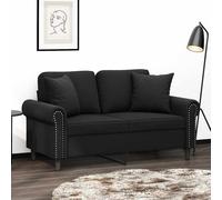 vidaXL Cojines decorativos 2 uds terciopelo negro 40x40 cm