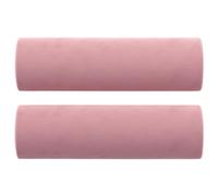 vidaXL Cojines decorativos Almohadas de terciopelo 15x50 cm Rosa 2 uds
