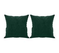 vidaXL Cojines Decorativos 2 uds Terciopelo Verde Oscuro 40x40 cm