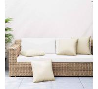 vidaXL Cojines decorativos 4 uds tela crema 50x50 cm
