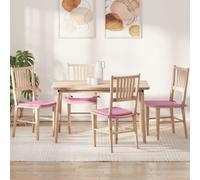 vidaXL Cojines para asiento 4 pcs Rosa 40 x 40 x 3 cm tela