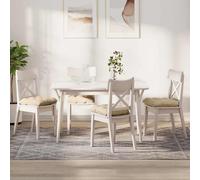 vidaXL Cojines para asiento 4 uds. Tela de microfibra Crema 45 x 45 cm