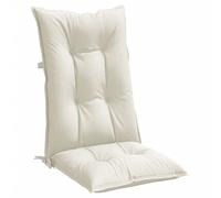 vidaXL Cojines para asiento de respaldo alto, juego de 4 unidades, color melange crema, 120x50x7 cm, tela