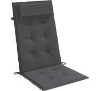 vidaXL Cojines para asiento de respaldo alto, juego de 6, tejido Oxford color antracita