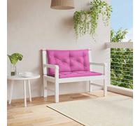 vidaXL Cojines para banco de jardín 2 uds tela rosa 100x50x7 cm