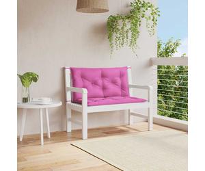 vidaXL Cojines para banco de jardín 2 uds tela rosa 100x50x7 cm