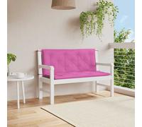 vidaXL Cojines para banco de jardín 2 uds tela rosa 120x50x7 cm