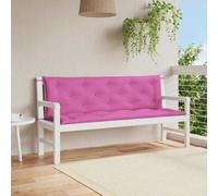 vidaXL Cojines para banco de jardín 2 uds tela rosa 150x50x7 cm