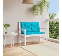 vidaXL Cojines para banco de jardín 2 uds tela turquesa 100x50x7 cm