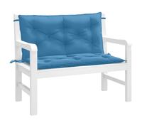 vidaXL Cojines para banco jardín 2 uds tela azul melange 100x50x7 cm