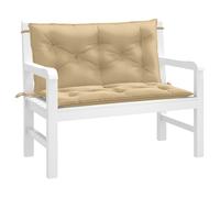 vidaXL Cojines para banco jardín 2 uds tela beige melange 100x50x7 cm