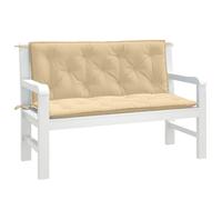 vidaXL Cojines para banco jardín 2 uds tela beige melange 120x50x7 cm