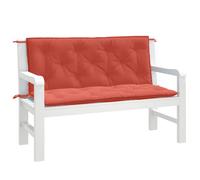 vidaXL Cojines para banco jardín 2 uds tela rojo melange 120x50x7 cm
