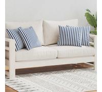 vidaXL Cojines para exterior a rayas 45x45 cm azul marino 4 unidades