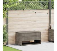 vidaXL Caja para cojines de exterior, color gris, 100x55x55,5 cm, fabricada en ratán sintético