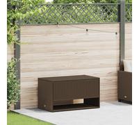 vidaXL Caja para cojines de exterior, color marrón, 100x55x55,5 cm, fabricada en ratán sintético