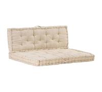 Vidaxl Cojines para Muebles de Palés 2 Unidades Algodón Color Negro, Antracita, Gris Beige